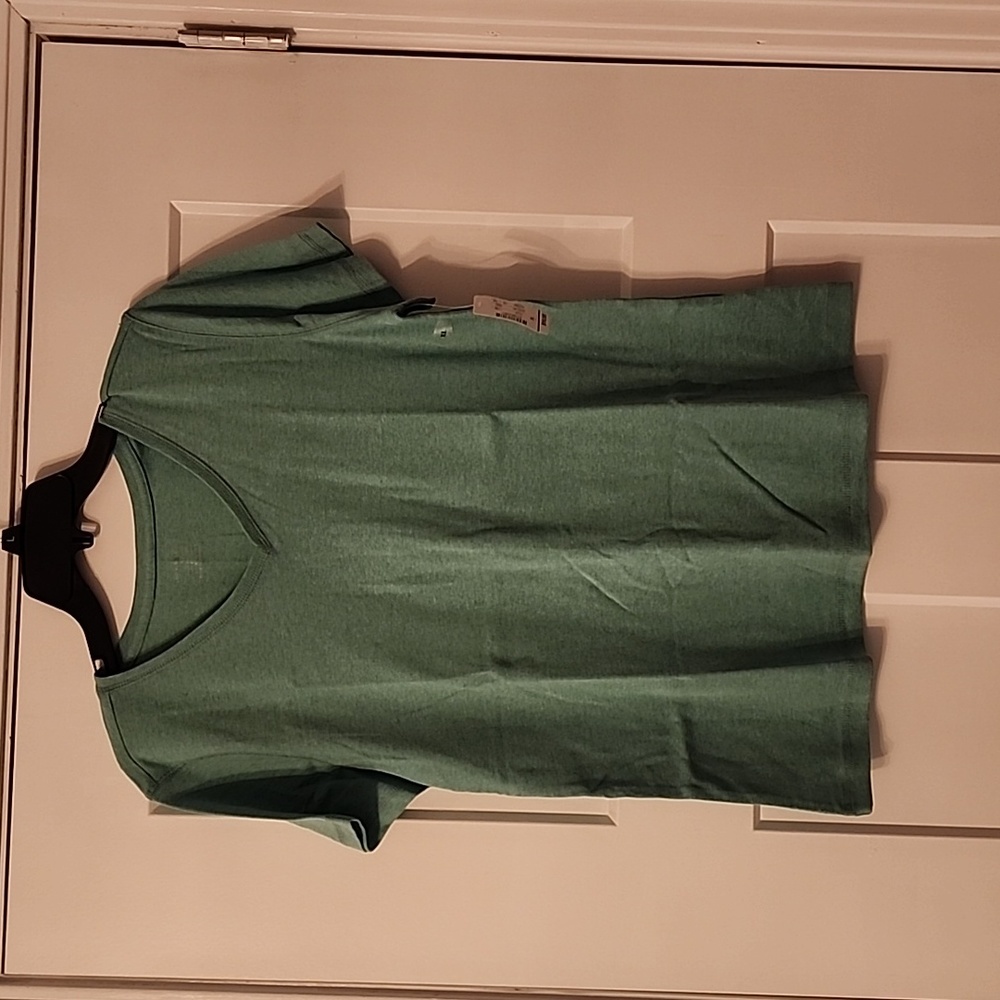NWT. Christopher & Banks. Short sleeve green/teal top. XL